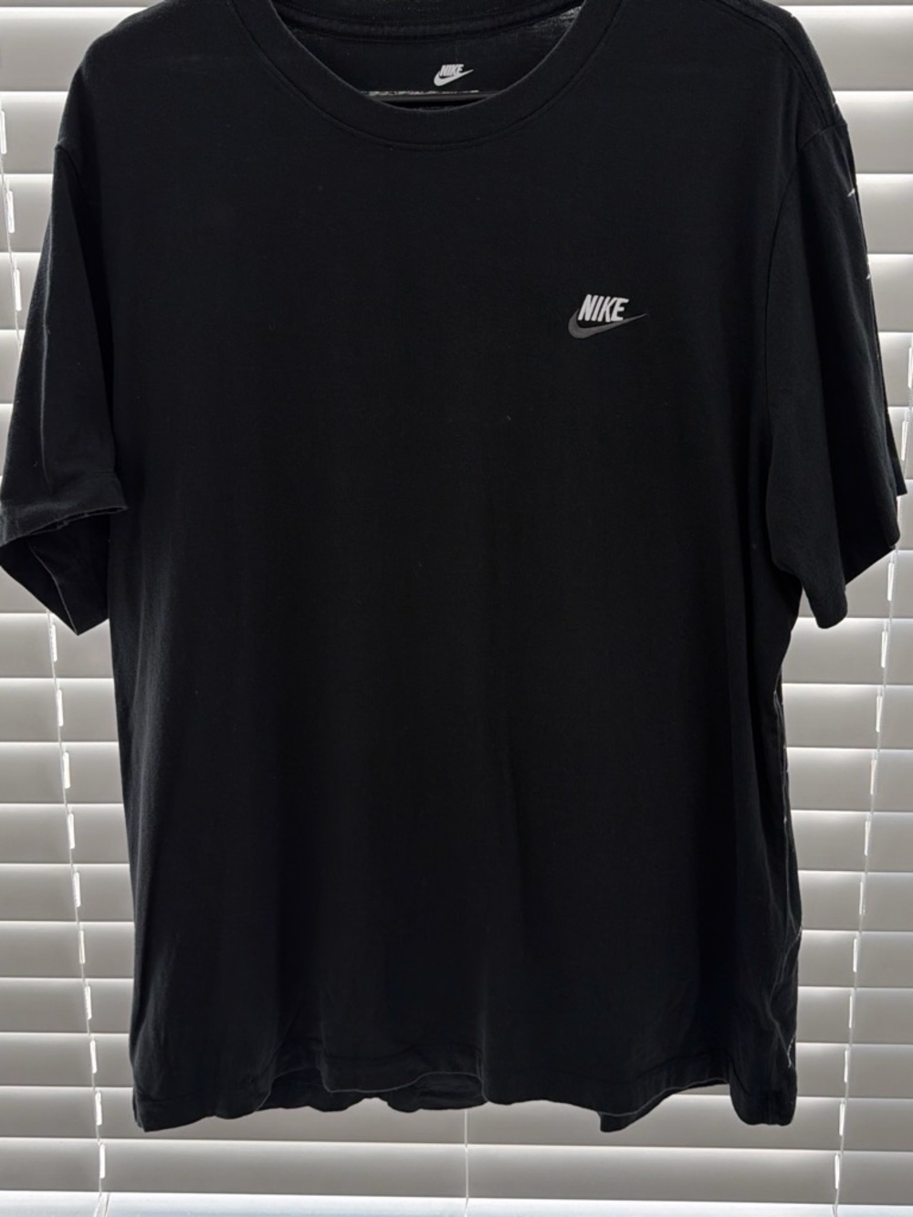 Nike Black Short-Sleeve Crew T-Shirt with Small Chest Logo
